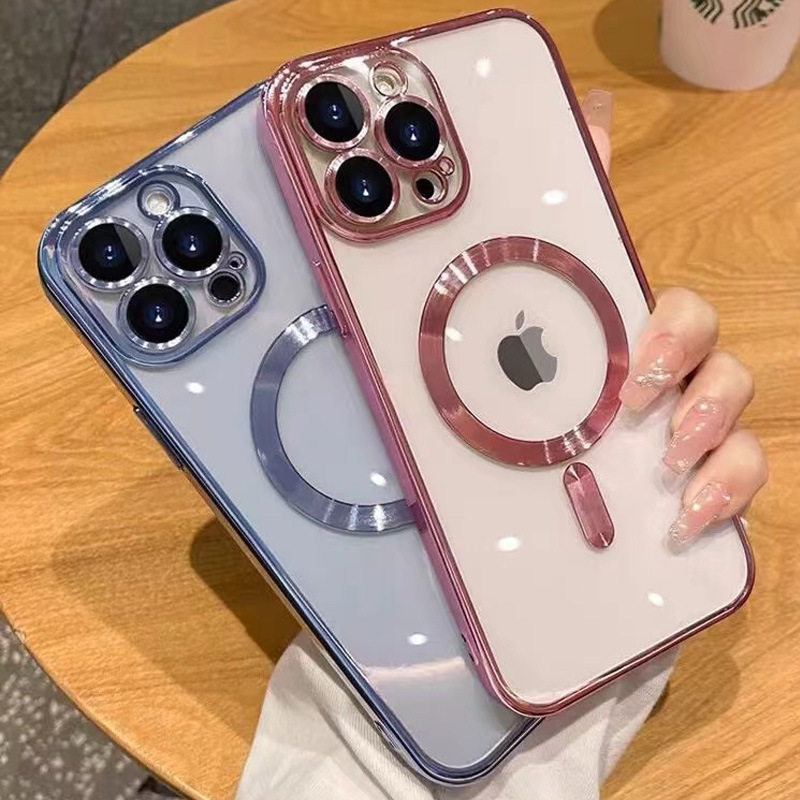 Magsafe磁吸适用苹果15promax手机壳新款iPhone17pro透明硅胶软壳13高级感14带镜头膜12全包16防摔11女男plus