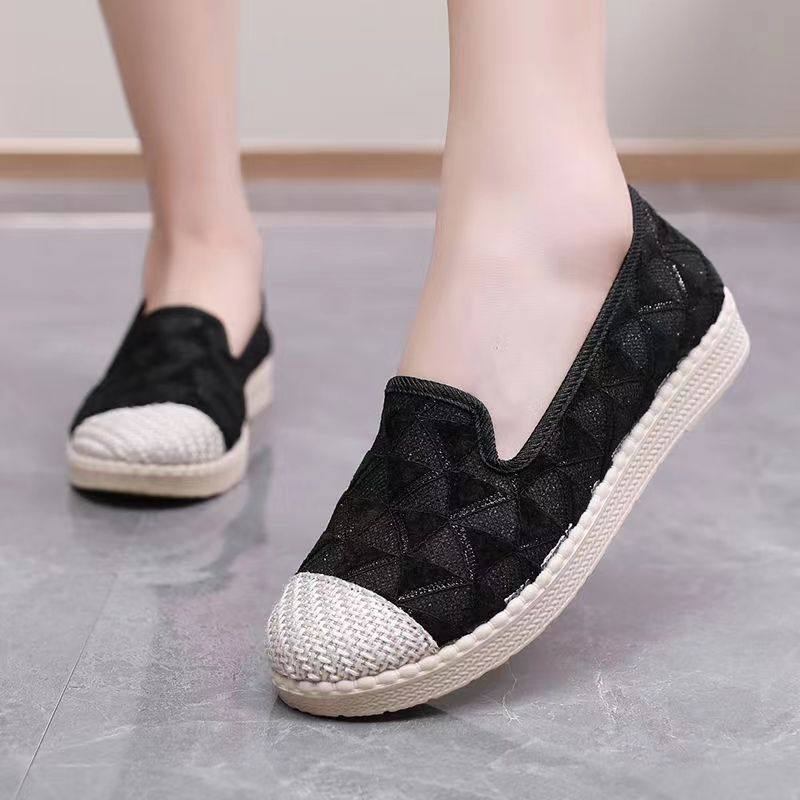 新款渔夫鞋女软底休闲小香风老北京布鞋女鞋平底透气一脚蹬妈妈鞋,女鞋,传统布鞋,淘宝优惠券,粉丝福利购,淘宝优惠卷