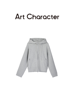 ART CHARACTER/艺符精纺棉宽松连帽卫衣外套女2025秋季新品