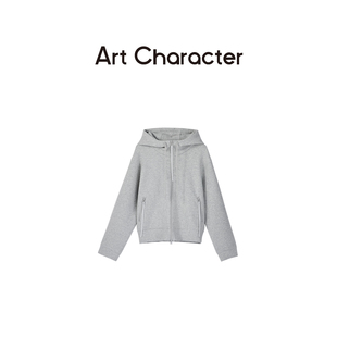 新品 艺符精纺棉宽松连帽卫衣外套女2025秋季 CHARACTER ART