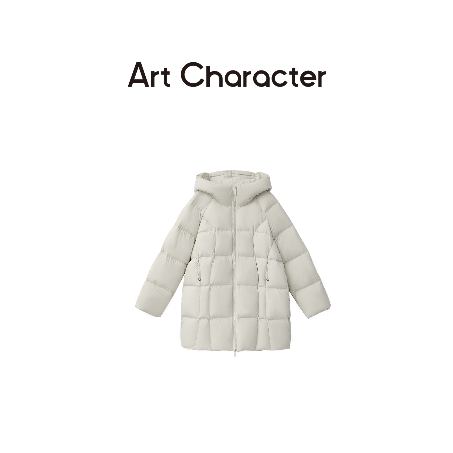ART CHARACTER/艺符90白鸭绒中长款羽绒服女冬装加厚保暖外套
