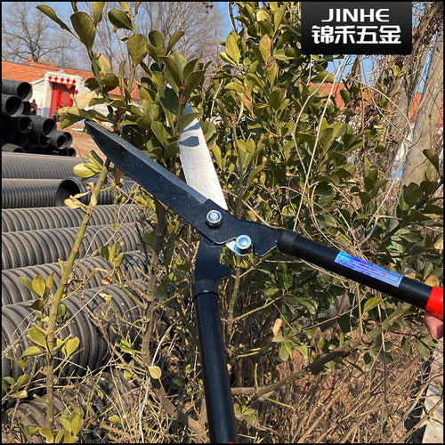长柄单管绿化园林园艺工具剪刀 花草修枝冬青草坪篱笆剪刀u.