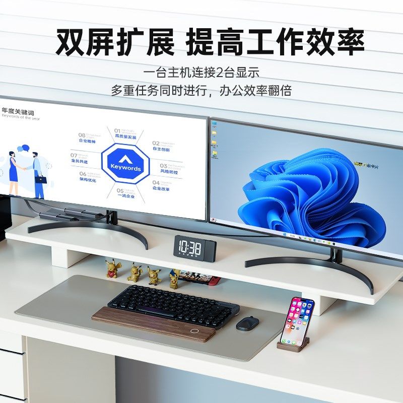 精选DP1.4转HDMI2.1转接头器8K高清台式机显卡拓展4K电视显示器连