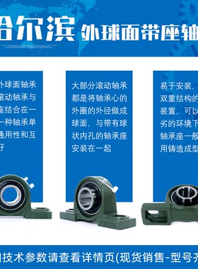 哈尔滨外球面带座轴承固定座 UCP305 P306 P307 P308 P309 UCP310