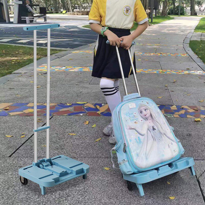 小学生通用书包拉杆架可折叠迷你便携背包拖拉杆车手拉车小拉车