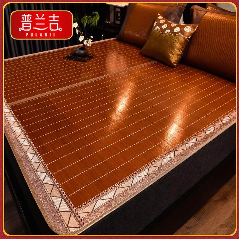 凉席竹席夏天新款冰丝席夏季可折叠草席冬夏两用宿舍家用双面席子