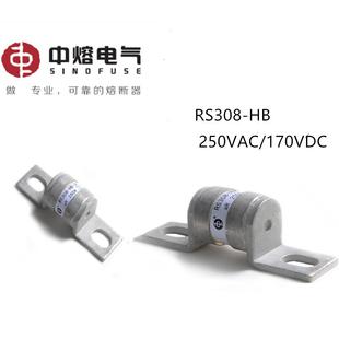 中熔电动汽车保险丝新能源RS308 HB2G16A50A63A80A100A750VDC熔芯