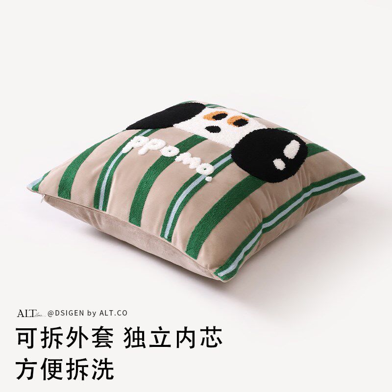 多巴胺卡通沙发抱枕套不含芯客厅轻奢高级感床上靠背垫方形靠枕头