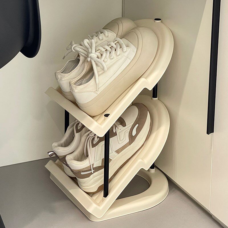鞋架办公室桌下鞋子收纳架家用门口简易宿舍省空间多层窄小型鞋柜