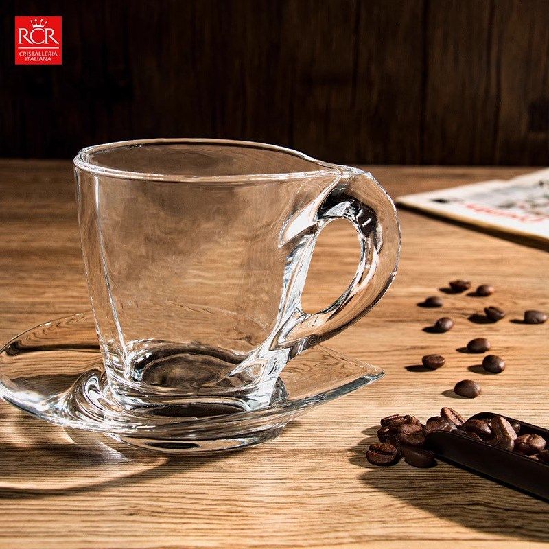 精选RCR意大利进口家用咖啡杯水晶玻璃茶杯欧式带把手下午茶茶具,餐饮具,咖啡杯,淘宝优惠券,粉丝福利购,淘宝优惠卷