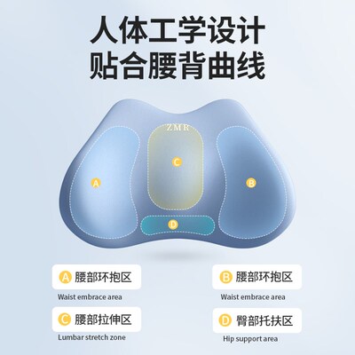 腰枕床上护腰垫睡觉专用平躺腰椎间盘突出腰部支撑腰靠垫睡眠腰托