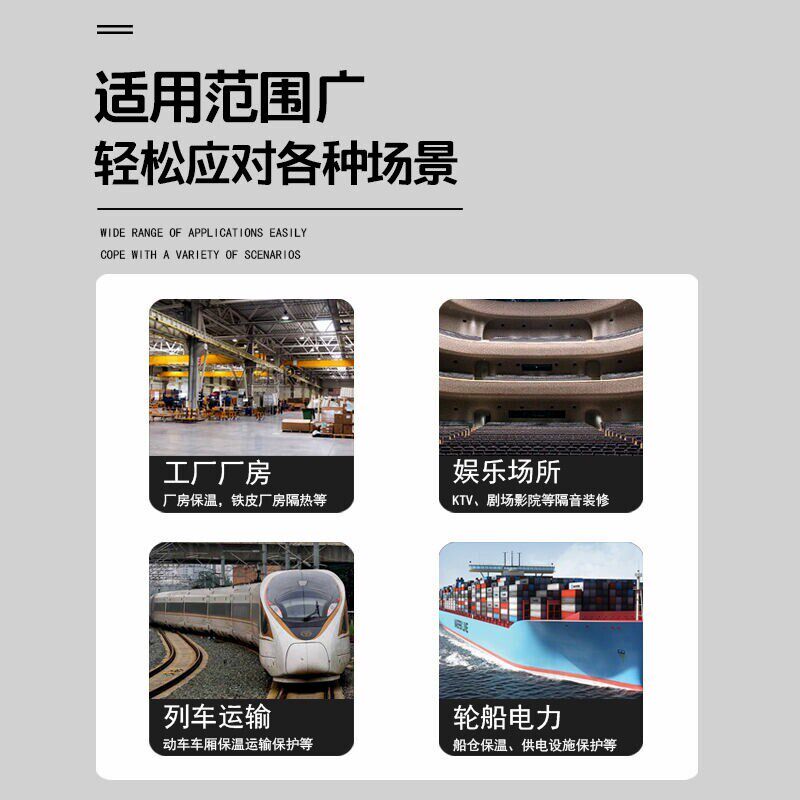 A级防火棉离心玻璃棉卷毡防火消音棉墙体隔音彩钢大棚屋顶隔热棉