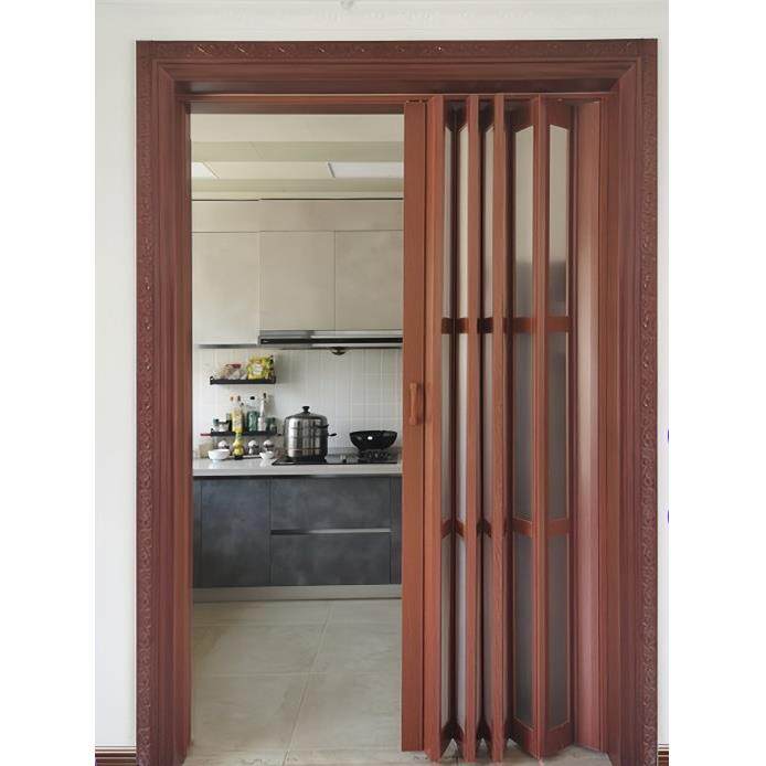 pvc折叠推拉门燃气安装区临时门燃气开通开放式厨房隔断门假简易.