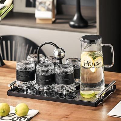 高级感玻璃杯套装家用喝水杯玻璃茶杯耐高温杯子大容量玻璃杯杯具