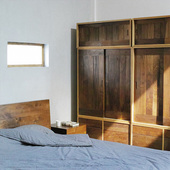 MUMO木墨树里衣柜实木组合红橡木黑胡桃木简约衣橱推拉门柜子