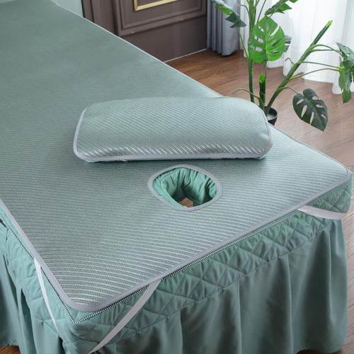 美容床凉席加厚透气按摩足浴冰丝藤席美容院专用推拿纹绣采耳席子