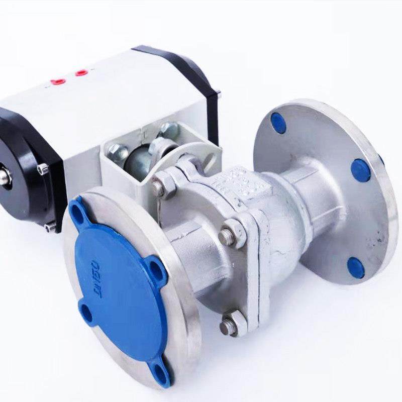 Q641F-16C/P气动不锈/铸钢高温蒸汽法兰球阀气动切断阀DN15-DN300