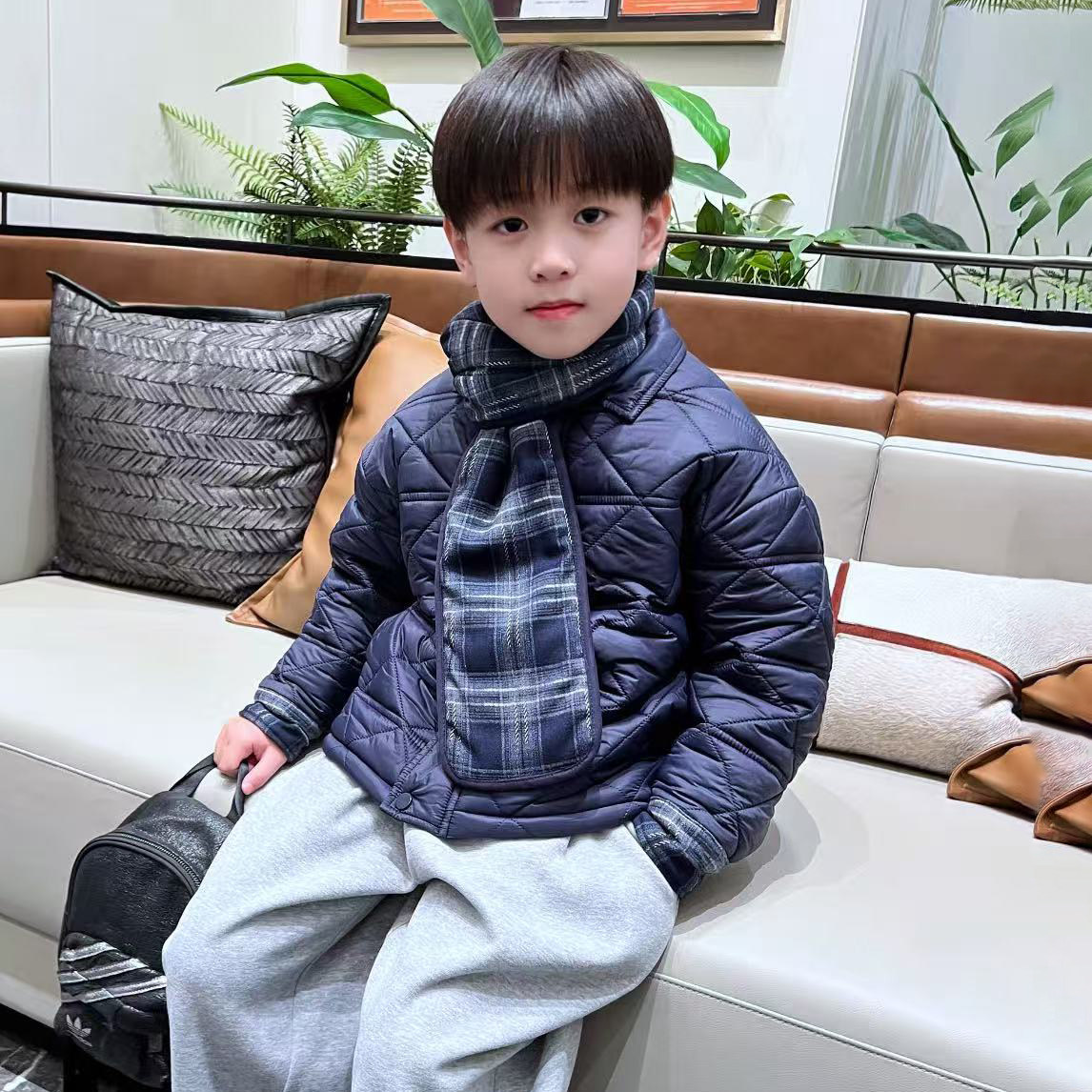 男童冬季保暖棉衣2025新款秋冬儿童中大童时尚帅气棉服小男孩棉袄
