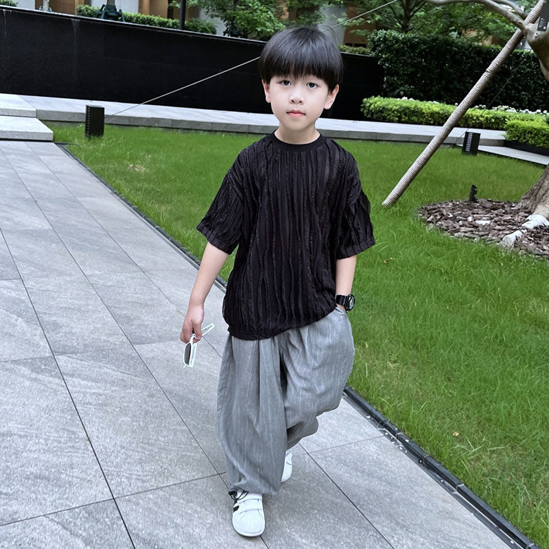 男童夏季薄款短袖T恤潮