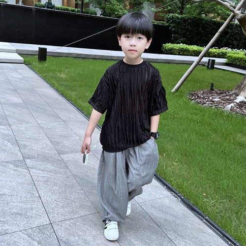 男童夏季薄款短袖T恤潮