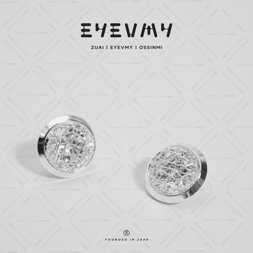 925银针+铜镀白K材质交叉网格缠绕锆石耳环YY25CL0087