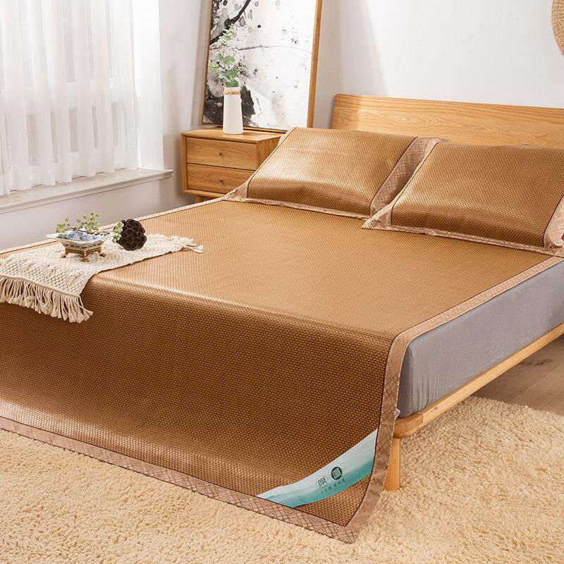 RATTAN MAT HOME 1.8M BED 1.5M FOLDING NAKED SLEEPING ICE SILK MAT WINTER AND SUMMER DUAL-PURPOSE MAT STUDENT MAT