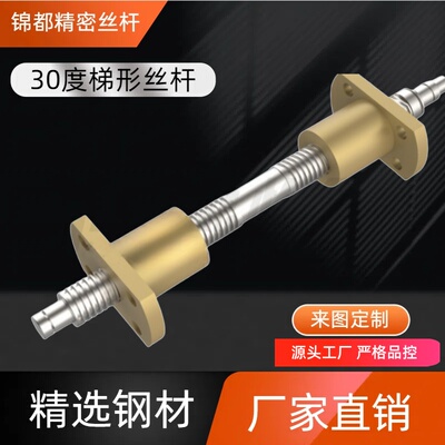 30度梯形丝杠LHJ32-D8-D10-D12-D14-D16-D18-D20-D22-D25-L50/100