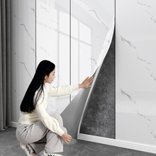 PVC铝塑板自粘仿瓷砖墙贴大理石纹贴纸电视背景墙壁纸墙面装饰板