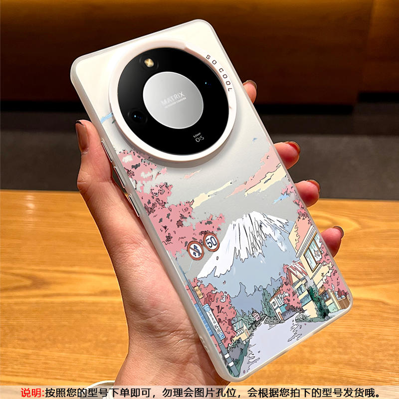 【壳膜套装】荣耀X70手机壳新款X70Pro全包镜头镭射磨砂保护套50速粉冰山商务手感亲肤软边创意个性