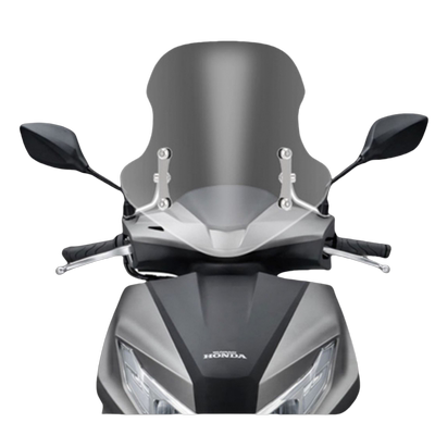 适用五羊本田NCR125风挡踏板车改装配件摩托车专用前挡风板玻璃