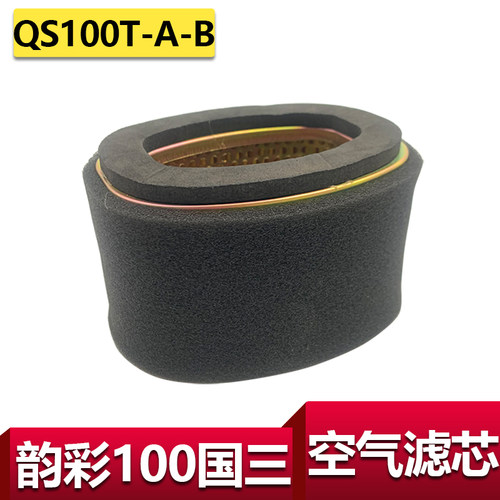 适用轻骑铃木国三韵彩100空气滤芯QS100T-A-B空滤空气滤清器空滤