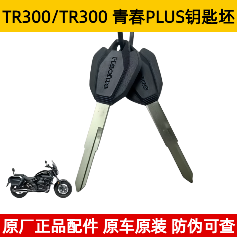 适豪爵铃木 TR300 钥匙坯 HJ300-3A 摩托车芯片空白钥匙 原车原装
