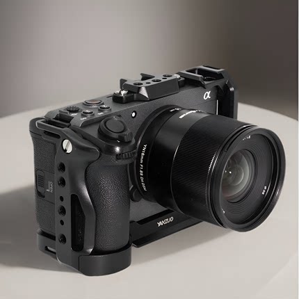 颜左 适用索尼FX3 FX30相机兔笼摄影视频稳定器竖拍配件快装板fx3 fx30索尼相机金属拓展保护框紫色配件