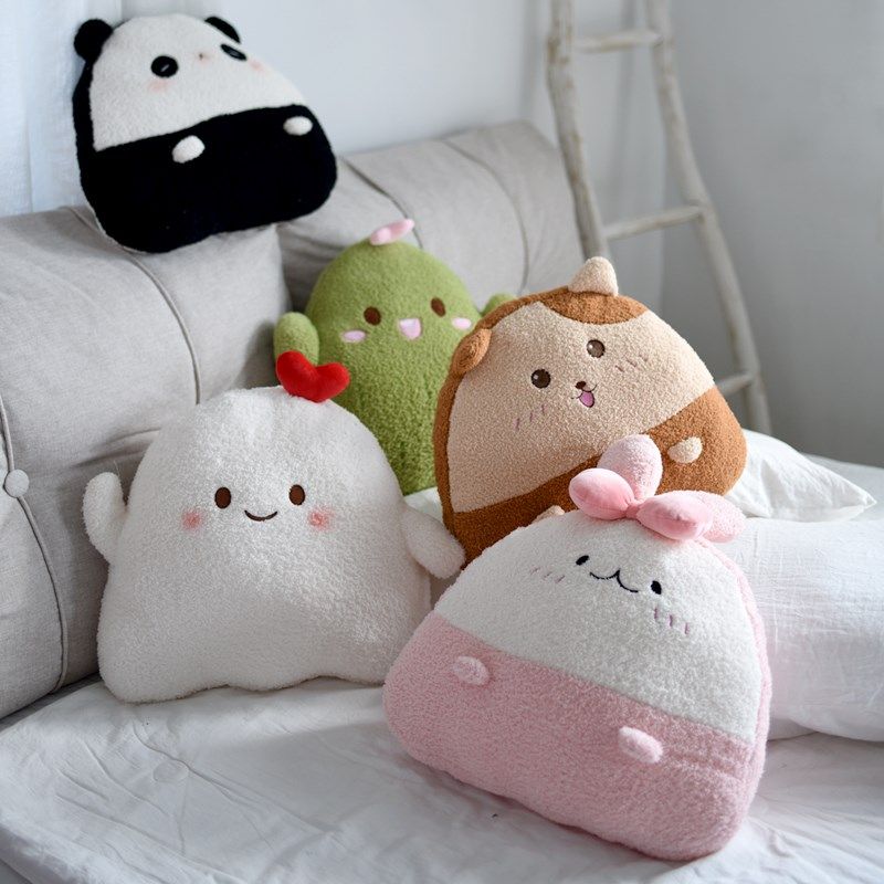 速发恶爱可魔靠精灵熊猫抱枕床头沙发办公室汽车靠垫生宿舍装饰小