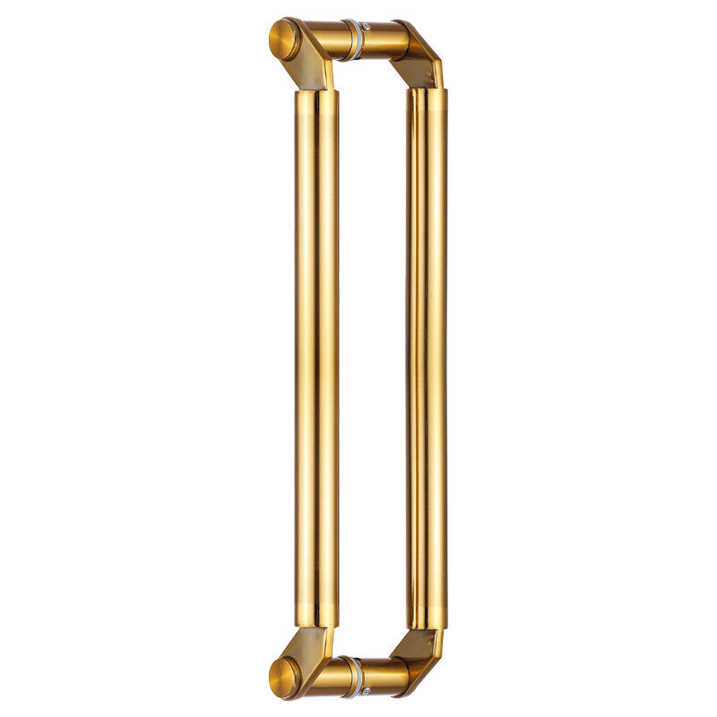 刀头玻璃门拉手不锈钢拉丝玫瑰钛金木门把手大门对装斜角扶手有框