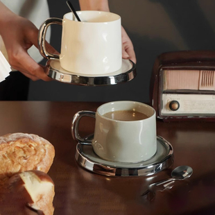 高颜值杯子高档精致陶瓷马克杯情侣水杯 咖啡杯家用下午茶杯碟套装