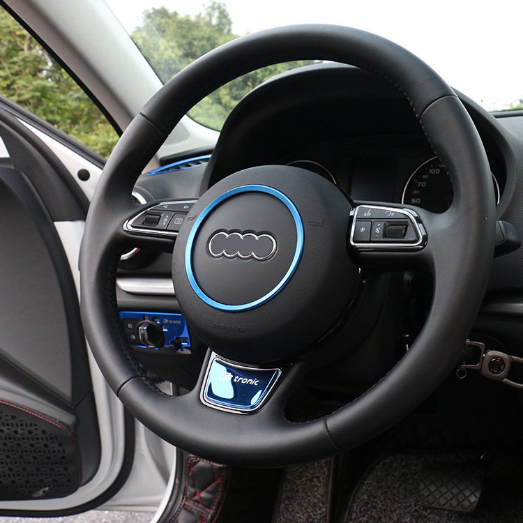 适用于奥迪A1/A3/A4L/A5/A6L/Q3/Q5二代方向盘装饰圈亮片圈贴改装
