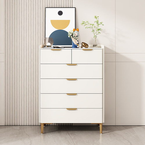 实木岩板五斗柜意式极简