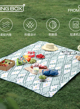 LUINGBOX露营盒子野餐垫防潮垫户外野营沙滩帐篷地垫防水草坪垫子