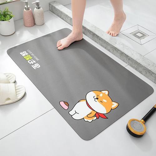 软硅藻泥浴室吸水地垫卫生间速干地毯卫浴洗手间门口防滑垫子脚垫