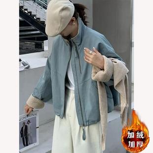 英伦风短外套女通勤2024冬季 加厚面包服百搭韩系派克服高级感 新款