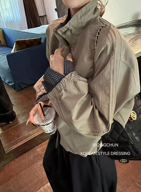外套女宽松慵懒风韩版小个子夹克