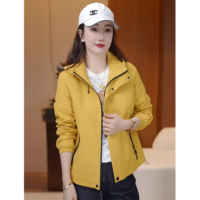 冲锋衣短外套女2025春秋季新款时尚高级感百搭宽松小个子长袖夹克,女装/女士精品,短外套,淘宝优惠券,粉丝福利购,淘宝优惠卷