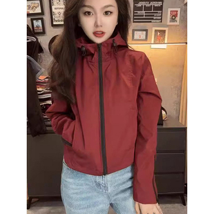 短款外套女小个子2026春季新款休闲风韩系显瘦宽松拉链冲锋衣夹克