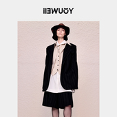 YOUWEI有尾2024秋季 条纹连帽礼服西装 外套Y1924301