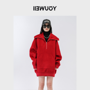 双面呢斗篷翻领女Y1723101 卫衣 YOUWEI 优惠专属