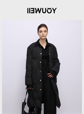 YOUWEI【折扣专属】压胶无领长款羽绒服外套Y2922402