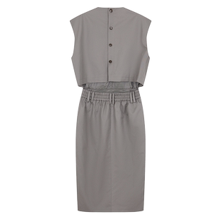 YOUWEI有尾2024秋季通身连衣裙工装感收腰无袖Y5724302