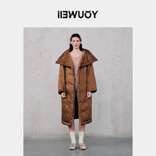 Y2924401 两用睡袍羽绒服女中长款 YOUWEI有尾2024冬季 抱枕式