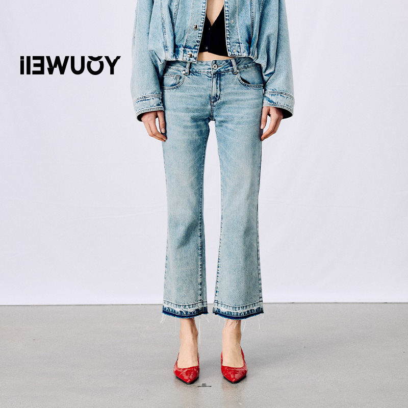 有尾女装牛仔修身九分裤